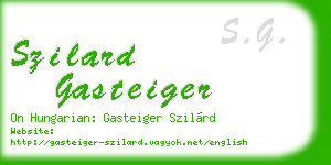 szilard gasteiger business card